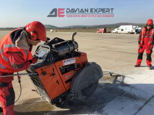 Taiere pardoseala pista aeroport beton si asfalt