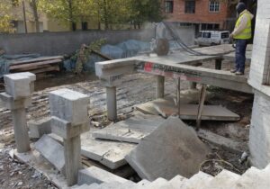 Taiere stalpi de sustinere cu discul diamantat